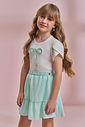 Conjunto de blusa em cotton e saia em tricoline listrado 96431 Kukiê Infantil Menina Conjunto de blusa em cotton e saia em tricoline listrado 96431 Kukiê Infantil Menina