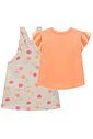 Conjunto de blusa em meia malha e salopete em moletom linho sem pelúcia 99564 Kukiê Infantil Menina Conjunto de blusa em meia malha e salopete em moletom linho sem pelúcia 99564 Kukiê Infantil Menina
