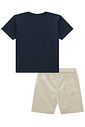 Conjunto de camiseta em meia malha e bermuda em linho santorine com elastano 99410 Johnny Fox Teen Menino Conjunto de camiseta em meia malha e bermuda em linho santorine com elastano 99410 Johnny Fox Teen Menino