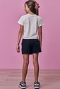 Conjunto de blusa em meia malha e short saia em moletom sem pelúcia 99102 Vic Teen Menina