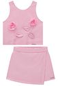 Conjunto de blusa e short saia em alfaiataria 97195 Infanti Infantil Menina