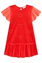 Vestido em cotton e tule com elastano 98900 Kukiê Infantil Menina Vestido em cotton e tule com elastano 98900 Kukiê Infantil Menina