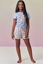 Conjunto de pijama com blusa em meia malha e shorts em malha fresh 95091 Vic Teen Menina Conjunto de pijama com blusa em meia malha e shorts em malha fresh 95091 Vic Teen Menina