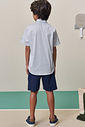 Conjunto de camisa em tricoline mônaco e bermuda em sarja girassol com elastano 98465 LucBoo Infantil Menino