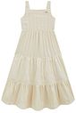 Vestido midi em blend de linho bordado 96495 Infanti Infantil Menina Vestido midi em blend de linho bordado 96495 Infanti Infantil Menina