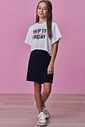 Conjunto de vestido em canelado liz e blusa sobreposição em meia malha 98871 Vic Teen Menina Conjunto de vestido em canelado liz e blusa sobreposição em meia malha 98871 Vic Teen Menina