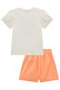 Conjunto de blusa em meia malha e shorts em linho santorine com elastano 98902 Infanti Infantil Menina Conjunto de blusa em meia malha e shorts em linho santorine com elastano 98902 Infanti Infantil Menina