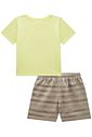 Conjunto de camiseta em meia malha e bermuda em linho santorine com elastano 92888 LucBoo Bebê Menino