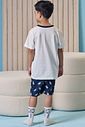 Conjunto de pijama com camiseta em meia malha e bermuda em malha power 97065 LucBoo Infantil Menino