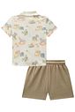 Conjunto de camisa em malha wave e bermuda em cotton jeans com elastano 92836 LucBoo Bebê Menino Conjunto de camisa em malha wave e bermuda em cotton jeans com elastano 92836 LucBoo Bebê Menino