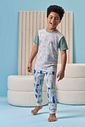 Conjunto de pijama com camiseta e calça em malha fresh 97091 LucBoo Infantil Menino
