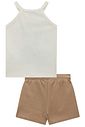 Conjunto de regata e short saia em canelado liz 98724 Infanti Infantil Menina
