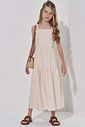 Vestido em linho com elastano 98896 Vic Teen Menina Vestido em linho com elastano 98896 Vic Teen Menina