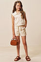 Conjunto de camisa e shorts em linho com elastano 92717 Vic Teen Menina Conjunto de camisa e shorts em linho com elastano 92717 Vic Teen Menina