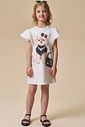 Vestido em fly tech 94911 Infanti Infantil Menina
