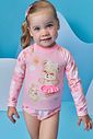 Conjunto de blusa e calcinha em malha UV dry com proteção UV 50+ 99161 Infanti Bebê Menina