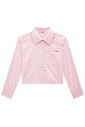 Camisa em tricoline fio tinto com elastano 94580 Vic Teen Menina Camisa em tricoline fio tinto com elastano 94580 Vic Teen Menina