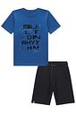 Conjunto de camiseta em meia malha e bermuda em molevisco com elastano 97998 Johnny Fox Teen Menino Conjunto de camiseta em meia malha e bermuda em molevisco com elastano 97998 Johnny Fox Teen Menino