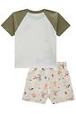Conjunto de camiseta em malha fresh com elastano e bermuda em moletom linho sem pelúcia 98208 LucBoo Bebê Menino Conjunto de camiseta em malha fresh com elastano e bermuda em moletom linho sem pelúcia 98208 LucBoo Bebê Menino