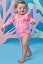Maiô em malha UV dry com proteção 50+ 98409 Infanti Infantil Menina