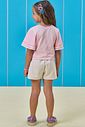 Conjunto de blusa em meia malha e shorts em moletom sem pelúcia 96686 Kukiê Infantil Menina