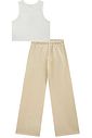 Conjunto de regata em canelado liz e calça wide leg em cotton jeans 95958 Vic Teen Menina Conjunto de regata em canelado liz e calça wide leg em cotton jeans 95958 Vic Teen Menina