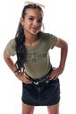 Saia cargo em jeans com elastano 95637 Vic Teen Menina