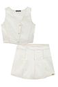 Conjunto de colete e short saia em sarja com elastano 95220 Lilimoon Teen Menina