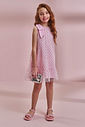 Vestido em tule glitter estrelas 96563 Kukiê Infantil Menina