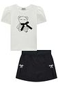 Conjunto de blusa em canelado liz e short saia em alfaiataria 97162 Infanti Infantil Menina Conjunto de blusa em canelado liz e short saia em alfaiataria 97162 Infanti Infantil Menina