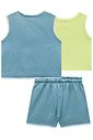 Trio de regata em canelado, colete e shorts em jeans 99311 Infanti Infantil Menina Trio de regata em canelado, colete e shorts em jeans 99311 Infanti Infantil Menina