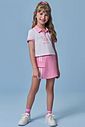 Conjunto de blusa polo em meia malha e short saia em soft line 94918 Infanti Infantil Menina Conjunto de blusa polo em meia malha e short saia em soft line 94918 Infanti Infantil Menina