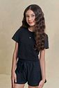 Conjunto de blusa em meia malha e shorts em laise capadocia 96295 Lilimoon Teen Menina Conjunto de blusa em meia malha e shorts em laise capadocia 96295 Lilimoon Teen Menina