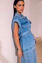 Colete oversized em denim 94439 Linzzi Colete oversized em denim 94439 Linzzi