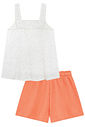 Conjunto de bata em malha fresh e shorts em malha big waffle 96033 Kukiê Infantil Menina Conjunto de bata em malha fresh e shorts em malha big waffle 96033 Kukiê Infantil Menina