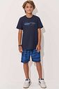 Conjunto de camiseta em meia malha e bermuda em nylon ergonomic com elastano 97973 Johnny Fox Teen Menino Conjunto de camiseta em meia malha e bermuda em nylon ergonomic com elastano 97973 Johnny Fox Teen Menino