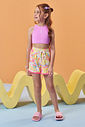Shorts saída de praia em malha com proteção UV50+ 95548 Kukiê Infantil Menina Shorts saída de praia em malha com proteção UV50+ 95548 Kukiê Infantil Menina