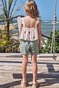 Conjunto de bata em viscose bordado e shorts em sarja com elastano 96500 Infanti Infantil Menina