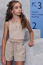 Conjunto de regata e shorts em sarja com elastano 98507 Vic Teen Menina Conjunto de regata e shorts em sarja com elastano 98507 Vic Teen Menina
