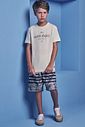 Conjunto de camiseta em meia malha e bermuda em nylon ergonomic com elastano 98847 Johnny Fox Teen Menino Conjunto de camiseta em meia malha e bermuda em nylon ergonomic com elastano 98847 Johnny Fox Teen Menino