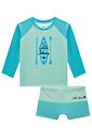 Conjunto de camiseta e sunga em malha uv dry com proteção UV50+ 99558 Johnny Fox Teen Menino