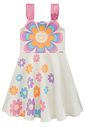 Vestido em fly tech. Acompanha presilha de cabelo 94928 Infanti Infantil Menina