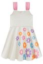 Vestido em fly tech. Acompanha presilha de cabelo 94928 Infanti Infantil Menina