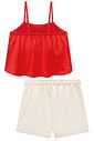 Conjunto de regata em viscose aruba e shorts em alfaiataria tecno cargo 95952 Vic Teen Menina