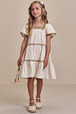Vestido em linho deluxe 98882 Infanti Infantil Menina Vestido em linho deluxe 98882 Infanti Infantil Menina