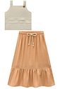 Conjunto de blusa em linho deluxe com saia midi em viscose 99162 Infanti Infantil Menina Conjunto de blusa em linho deluxe com saia midi em viscose 99162 Infanti Infantil Menina