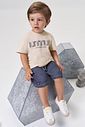 Bermuda em cotton jeans com elastano 94852 Johnny Fox Bebê Menino Bermuda em cotton jeans com elastano 94852 Johnny Fox Bebê Menino