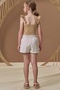 Conjunto de blusa em cotton e shorts em tecido listrado bordado 96665 Infanti Infantil Menina