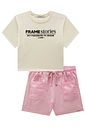 Conjunto de blusa em meia malha e shorts em sarja com elastano 98814 Lilimoon Teen Menina Conjunto de blusa em meia malha e shorts em sarja com elastano 98814 Lilimoon Teen Menina