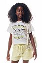 Conjunto de blusa comfy em meia malha e shorts em moletom sem pelúcia 92751 Lilimoon Teen Menina